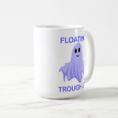 Floating Through Life Cute Ghost Koffiemok (Voorkant rechts)