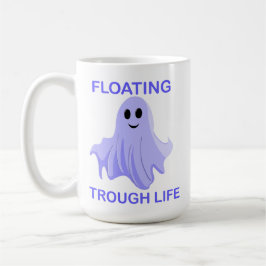 Floating Through Life Cute Ghost Koffiemok