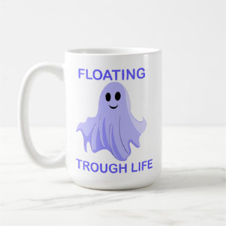 Floating Through Life Cute Ghost Koffiemok