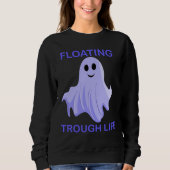 Floating Through Life Cute Ghost Trui (Voorkant)
