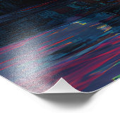 Floating Turquoise Tree Islands Neon Sky Foto Afdruk (Hoek)