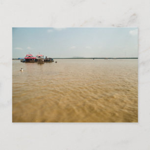 Floating Village Shop in Lake, Cambodja Briefkaart