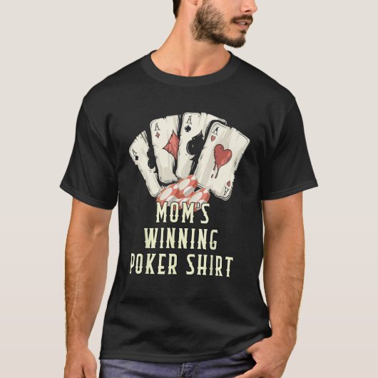 Floating Whales Pool Chips  Poker Humor Card Game T-shirt (Voorkant)