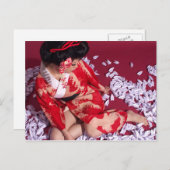 Floating World Girl Briefkaart (Voorkant / Achterkant)