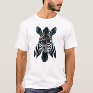 Floating Zebra Face Art T-shirt