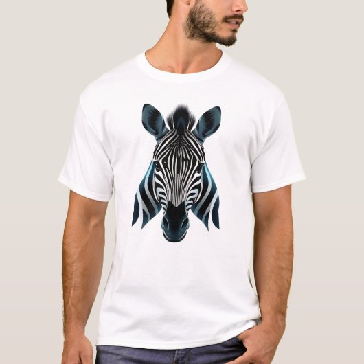Floating Zebra Face Art T-shirt (Voorkant)