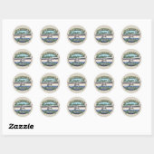 Floatplane Luchtvaart Wilderness Avontuur Ronde Sticker (Vel)