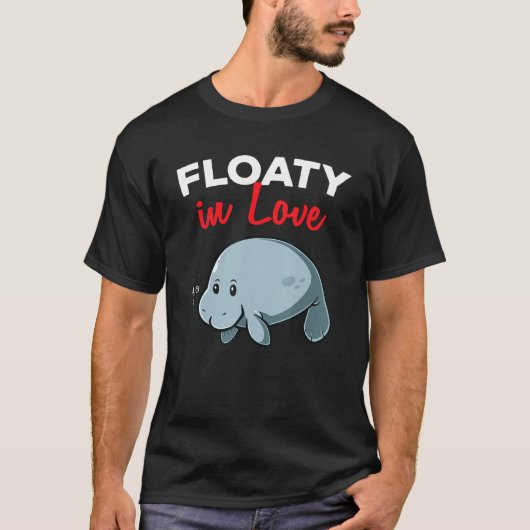 Floaty Aardappel In Liefde Manatee Chubby Mermaid  T-shirt (Voorkant)