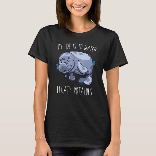Floaty Aardappel Manatee Marine Life 2 T-shirt (Voorkant)