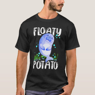 Floaty Potato Schattige Manatee Zee Koe Funny Mari T-shirt