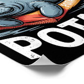 Floaty Tatoes Manatee Funny Sea Cow Ocean Animal L Poster (Hoek)