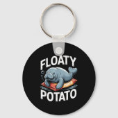 Floaty Tatoes Manatee Funny Sea Cow Ocean Animal L Sleutelhanger (Voorkant)