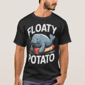 Floaty Tatoes Manatee Funny Sea Cow Ocean Animal L T-shirt (Voorkant)