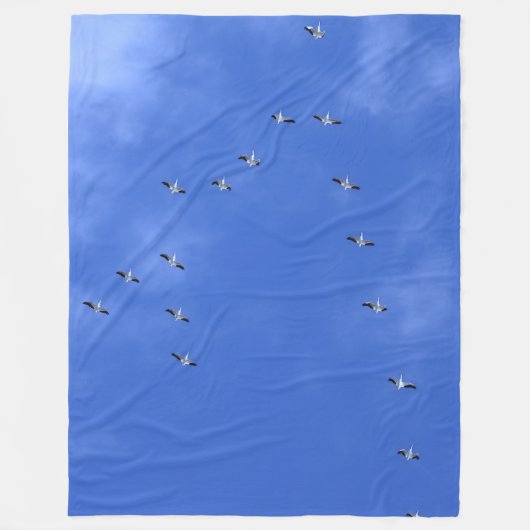 Flock of birds fleece deken (Voorkant)