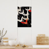 Flock of Crane Birds  kunst Poster (Keuken)