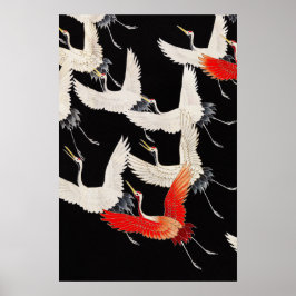Flock of Crane Birds  kunst Poster