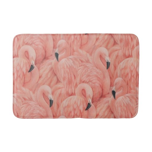 Flock of flamingos Memory foam bathmat Badmat (Voorkant)