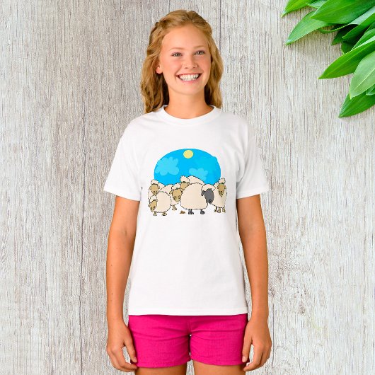 Flock of Sheep Girls T-shirt