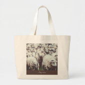Flock of white & black sheep grote tote bag (Voorkant)