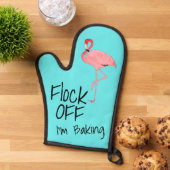 Flock off Ik ben grappig aan het bakken Ovenwant (Top down)