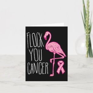 Flock You borstkanker Flamingo roze lint bewust Kaart