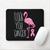 Flock You borstkanker Flamingo roze lint bewust Muismat (Met muis)