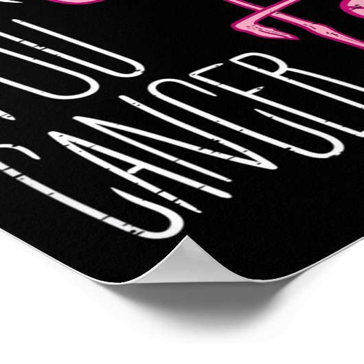 Flock You borstkanker Flamingo roze lint bewust Poster (Hoek)