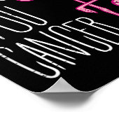 Flock You borstkanker Flamingo roze lint bewust Poster (Hoek)