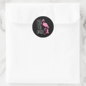 Flock You borstkanker Flamingo roze lint bewust Ronde Sticker (Tas)