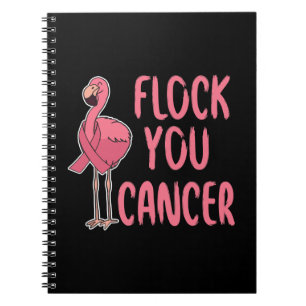 Flock You Kanker Flamingo Borstkanker Bewustzijn Notitieboek