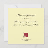 Flocked Tree Christmas Scene Holiday Kaart (Achterkant)