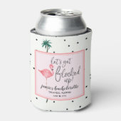 Flocked Up | Flamingo Bachelorette Persoonlijk Blikjeskoeler (Blikje Voorkant)