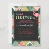 Flocked Up | Flamingo Thema Afscheid van de Maagd Kaart (Voorkant)