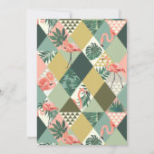 Flocked Up | Flamingo Thema Afscheid van de Maagd Kaart (Achterkant)