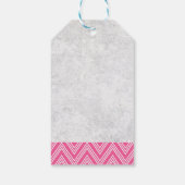 Flocking Fabulous Pun w / Pink Flamingo Dank je Cadeaulabel (Achterkant)