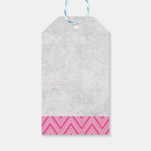 Flocking Fabulous Pun w / Pink Flamingo Dank je Cadeaulabel (Achterkant)