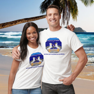 Flocktails op het strand - Grappige meeuw T-shirt