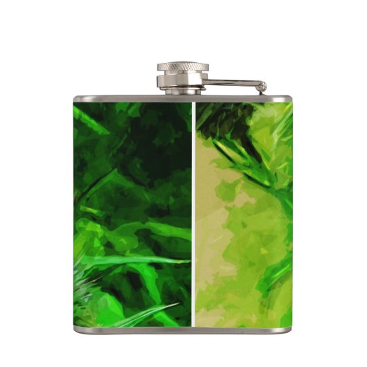 Flodmans Thistle Paarse Wilde Bloem Abstract Heupfles (Achterkant)