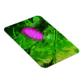 Flodmans Thistle Paarse Wilde Bloem Abstract Magneet (Rechterzijde)