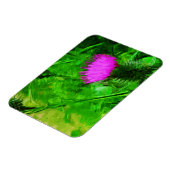 Flodmans Thistle Paarse Wilde Bloem Abstract Magneet (Linkerzijde)