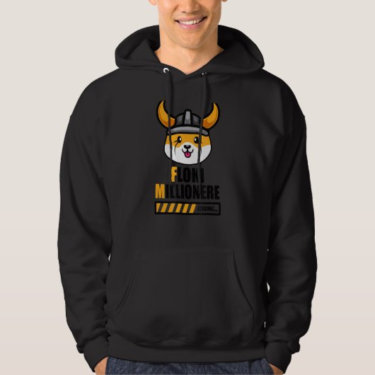 Floki Inu Millionaire Hodl Floki Inu Hoodie (Voorkant)