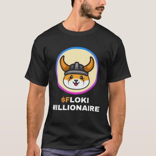 Floki Millionaire Floki Inu Token Coin Crypto Hodl T-shirt (Voorkant)