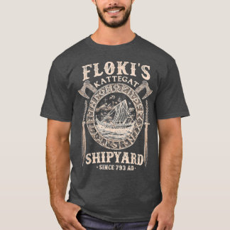 Flokis Shipyard Kattegat Viking Ship and Sword T G T-shirt
