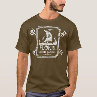 Flokis Shipyard Kattegat Viking Ship and Sword T-shirt