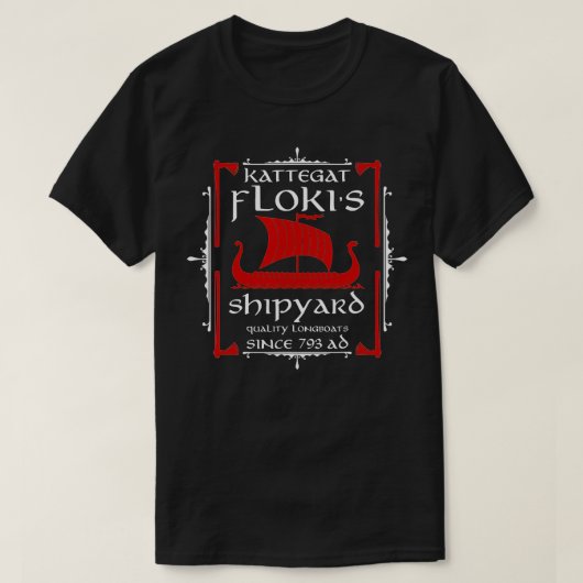 Flokis Shipyard Kattegat Vikings T-shirt (Design voorkant)