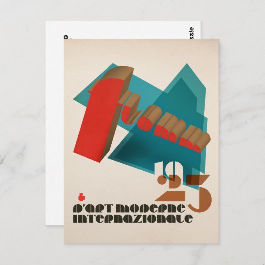 FLomm 1923 D'Art Moderne Internazionale Briefkaart (Voorkant / Achterkant)