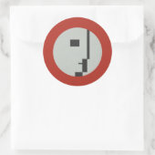 FLomm Heroes: D’EVOCATUR! Ronde Sticker (Tas)