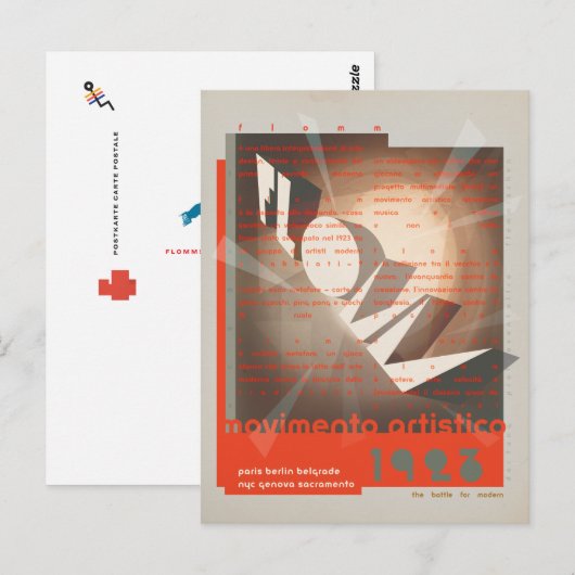 FLomm movimento artistico Briefkaart (Voorkant / Achterkant)