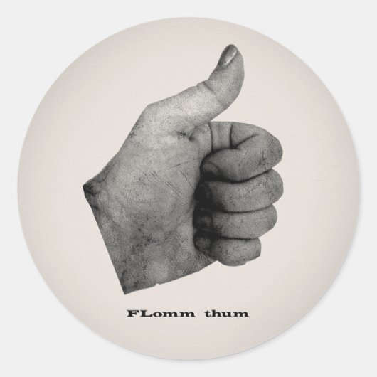 FLomm thum Ronde Sticker (Voorkant)