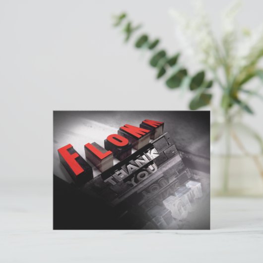 flommist BEDANKT Briefkaart (Staand voorkant)